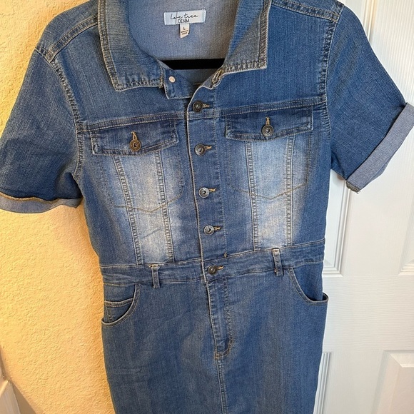Love Tree Denim one piece skirt size Large - Picture 2 of 8